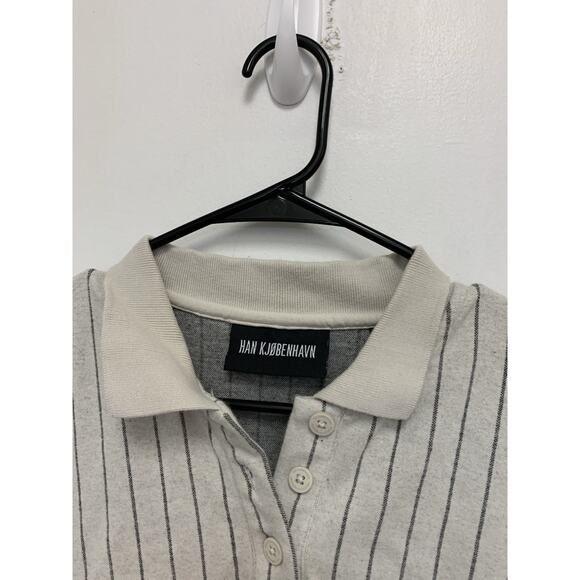 HAN KJOBENHAVN Small Stripe Polo Dress Tee Knit Small - Picture 2 of 4